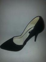 Pantof stiletto piele naturala intoarsa,toc 10cm, model st